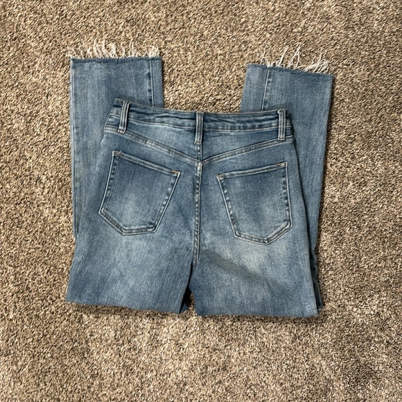 Distressed Blue Ankle Jeans - Picture 3 of 3